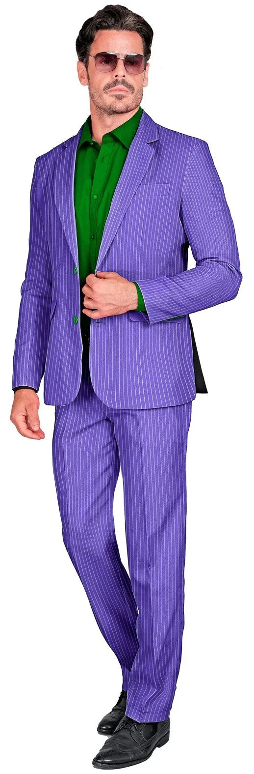 Traje de Joker Morado con Rayas para Hombre Joker Widmann